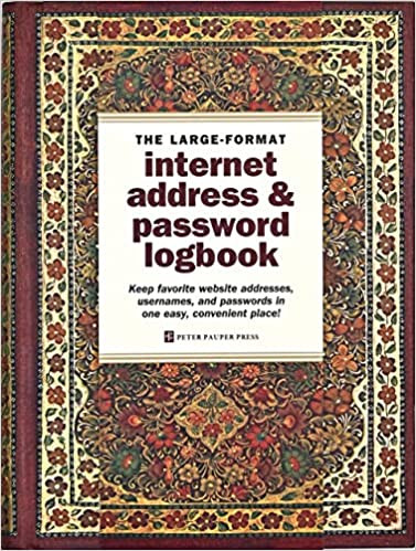 Alternative view of Gilded Floral Internet Address and Password Logbook