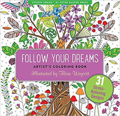 Alternative view of Follow Your Dreams Adult Coloring Book (31 stress-relieving designs)
