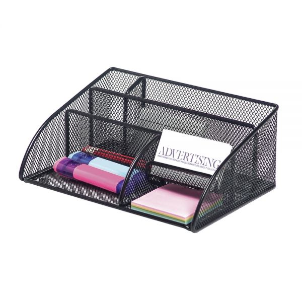 Mesh Angled Desk Organizer, Black