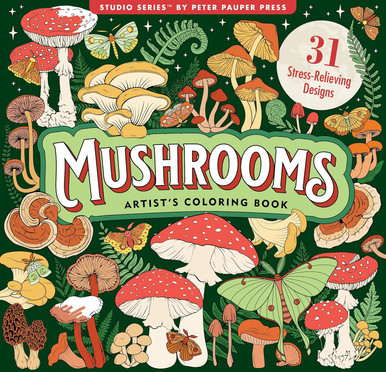 Alternative view of Mushrooms Adult Coloring Book (31 one-sided designs on thick paper) (Artist's Coloring Books)