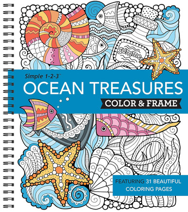Alternative view of Color & Frame - Ocean Treasures (Adult Coloring Book)