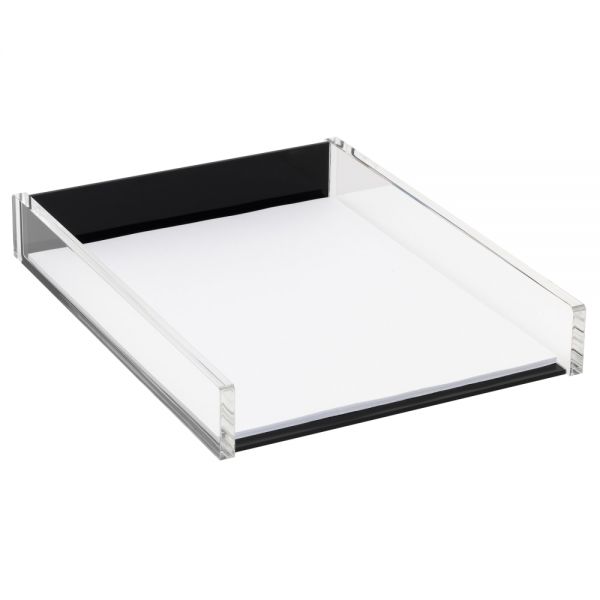 Black Acrylic Paper Tray, Letter Size